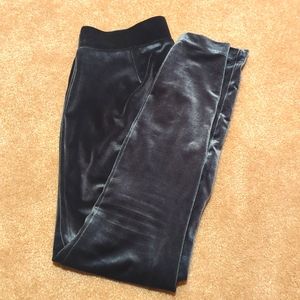 LOFT Green Velvet Leggings